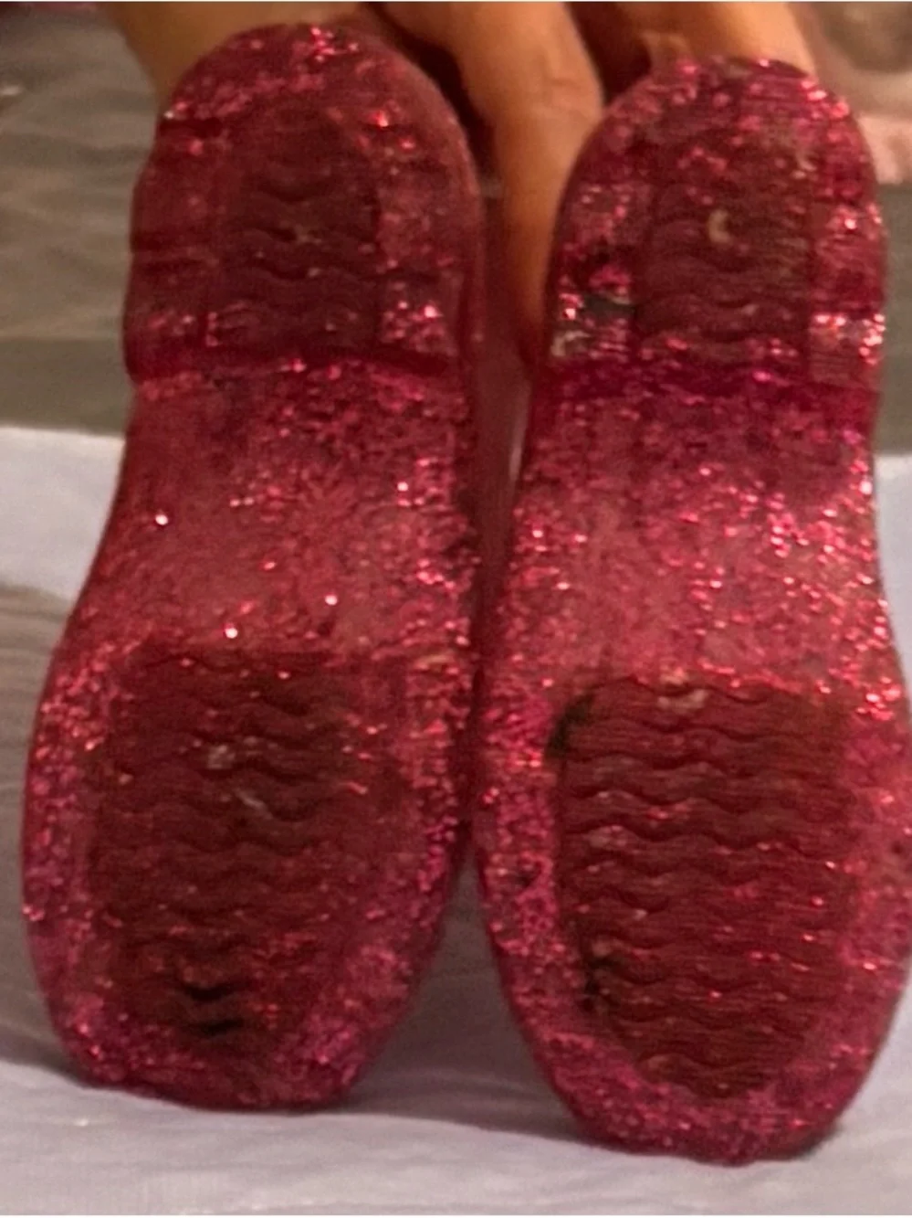 Size 7/8 Kids Pink Glitter ✨ light up ✨🦄 Unicorn Boots - Rain, snow, or fashion